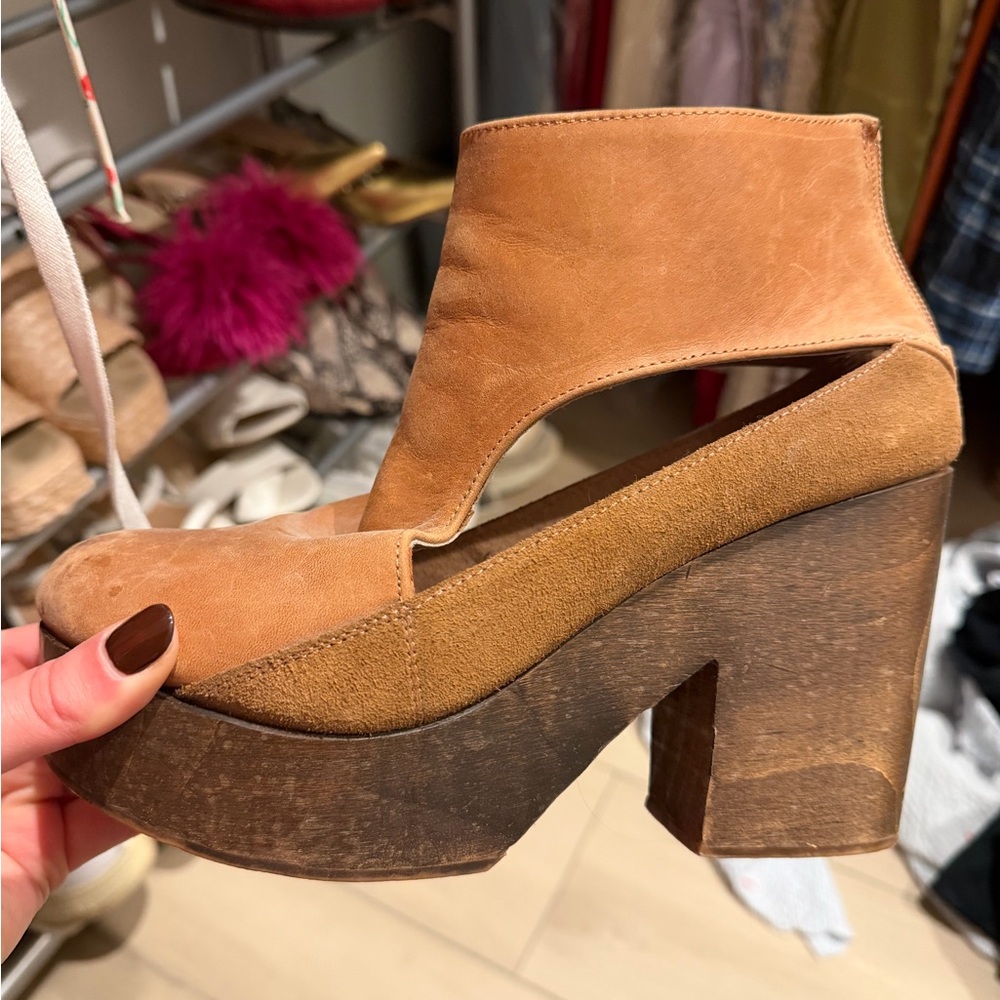 Free People Brown Platform Shoes